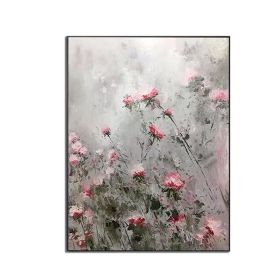 Handmade Palette Knife Flower Oil Painting | Canvas Wall Art (size: 50x70cm)